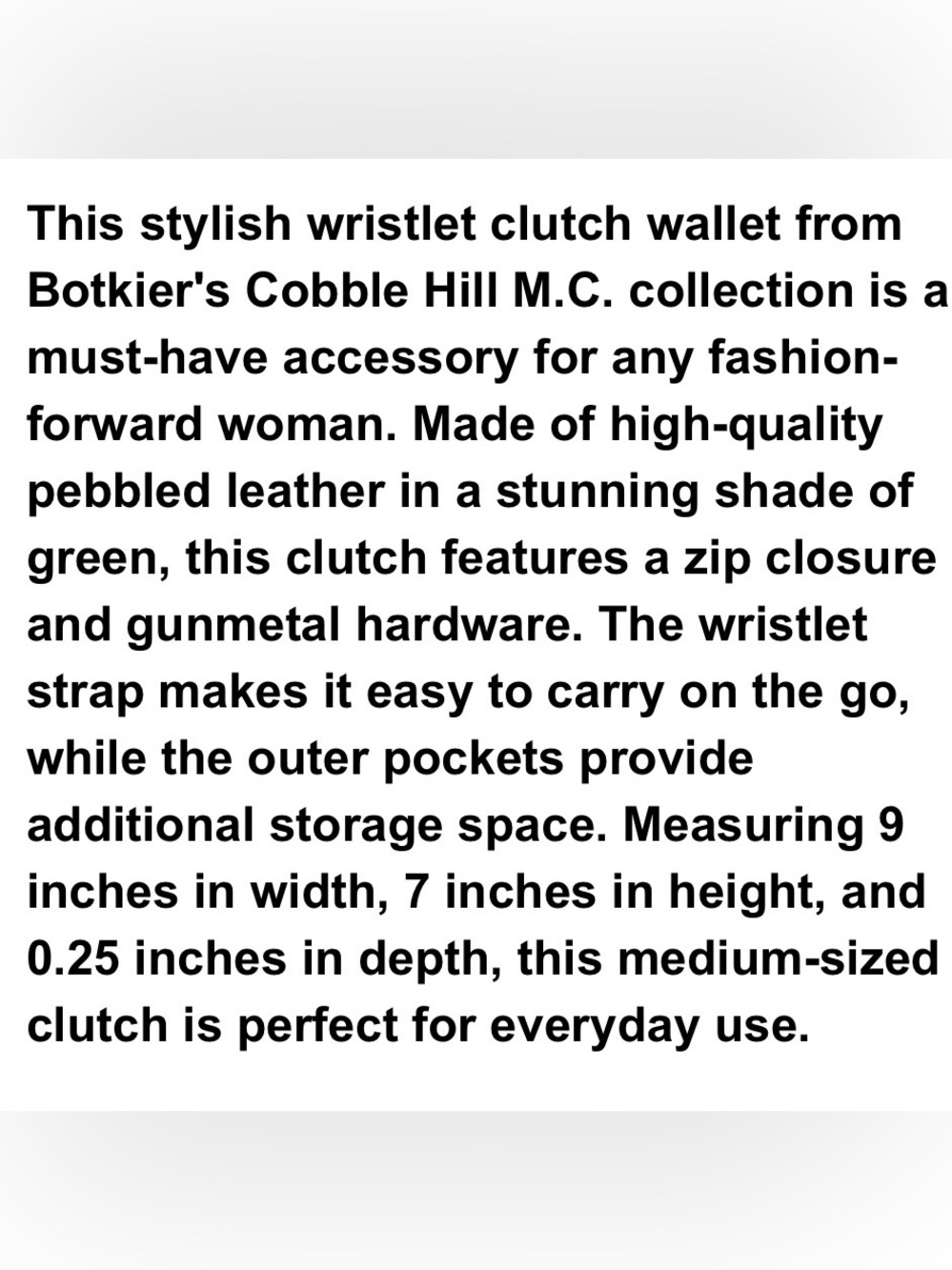BOTKIER Cobble Hill M.C Leather Wristlet Clutch Wallet - Picture 7 of 8